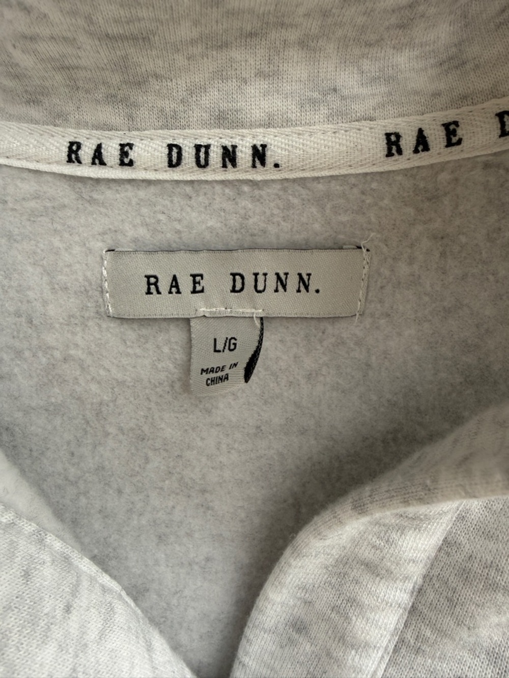 Rae Dunn Light Gray PickleBall Pullover Collar Sweatshirt - Picture 3 of 6